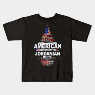 Christmas Tree  American Grown With Jordanian Roots - Gift for Jordanian From Jordan Kids T-Shirt